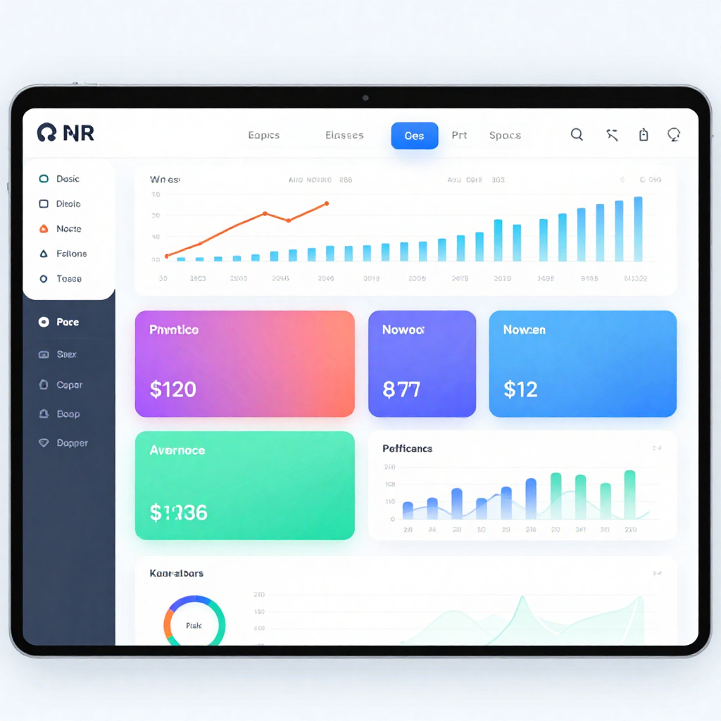 Real-time analytics dashboard showing performance metrics